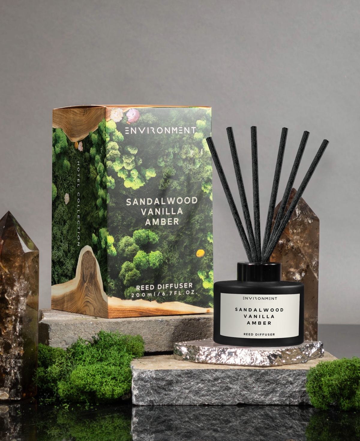Environment Sandalwood, Vanilla & Amber Diffuser (inspired By 5-star Luxury Hotels), 6.7 Oz. In No Color