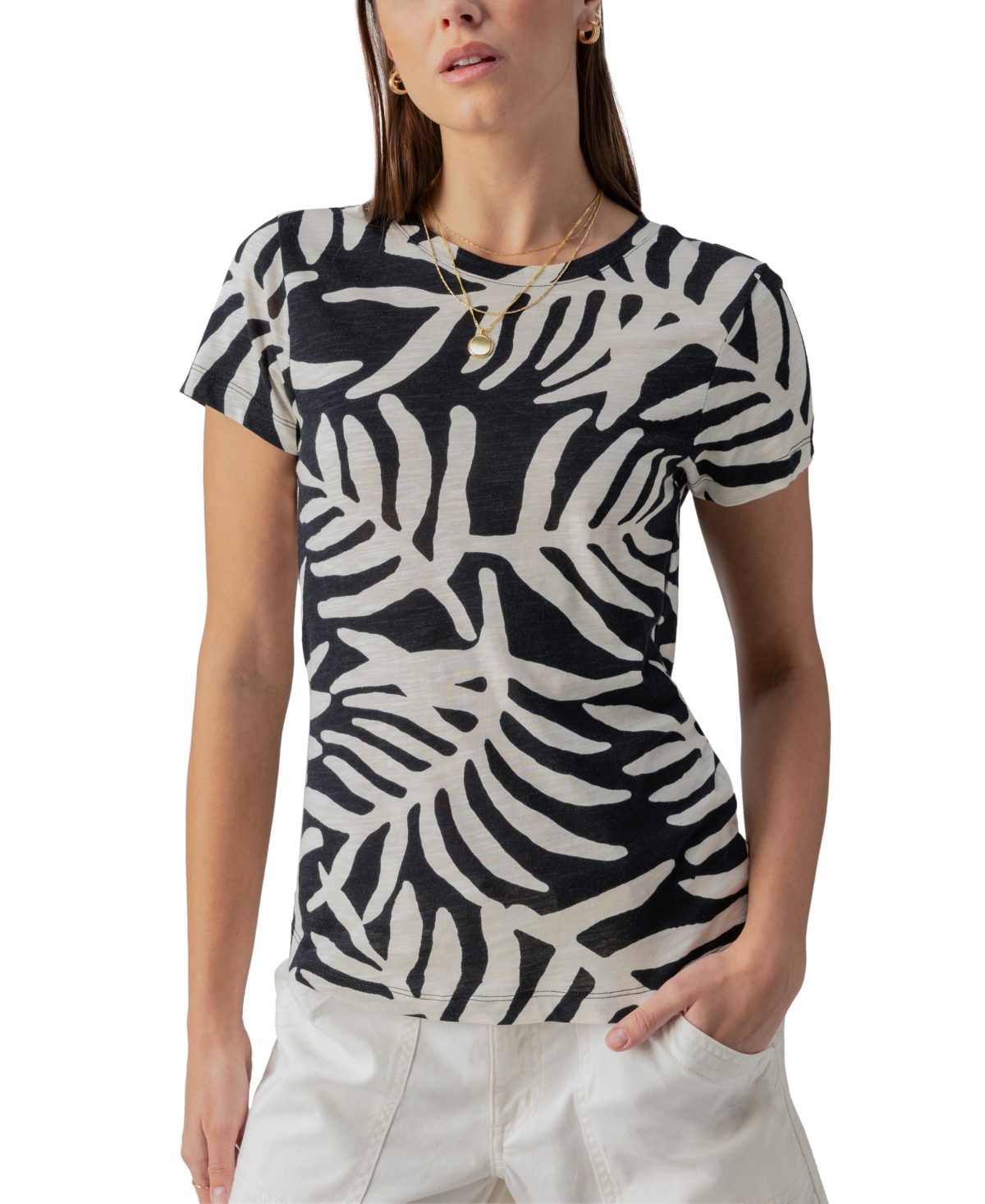 Shop Sanctuary Women's The Perfect Printed T-shirt In Night Palm