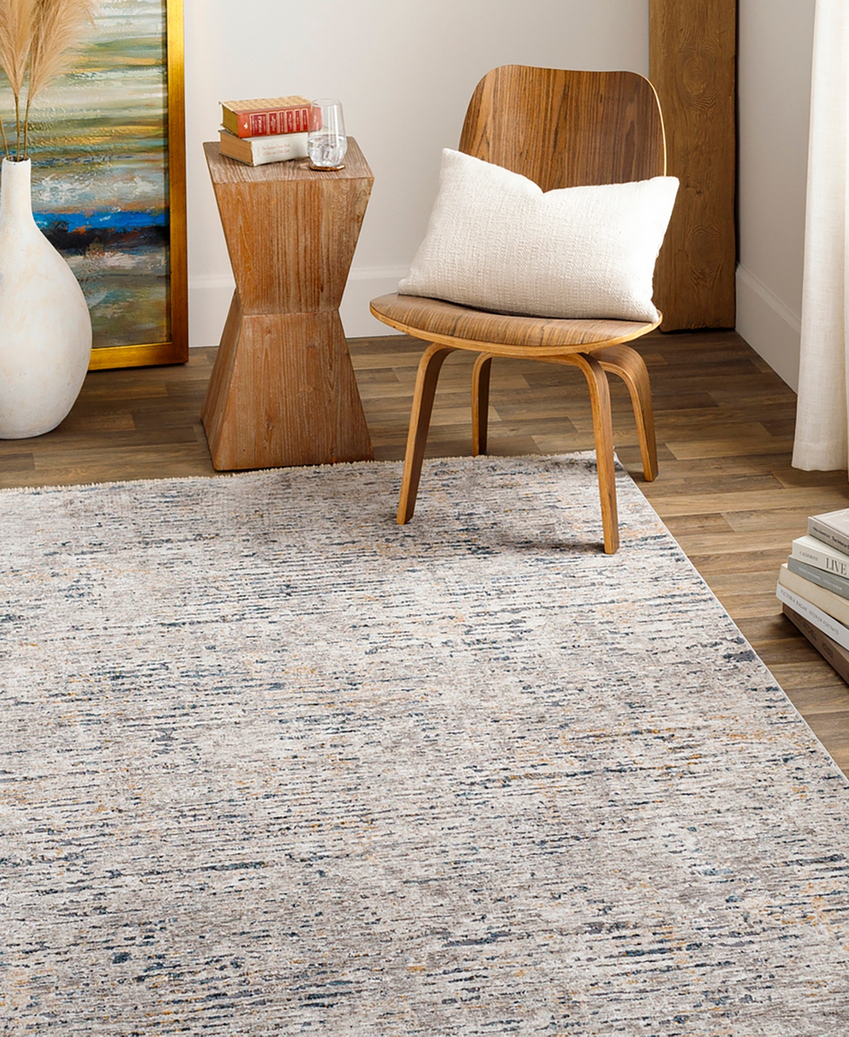 Surya Cardiff Cdf-2301 6'7x9'6 Area Rug In Silver