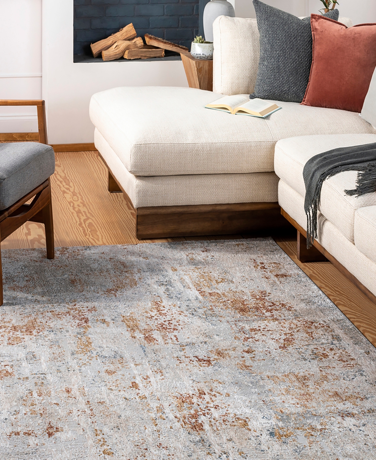 Surya Carmel Crl-2310 5'x7'3 Area Rug In Gray