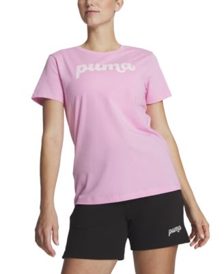 Puma - Women's Spirited Logo Crewneck Cotton T-Shirt