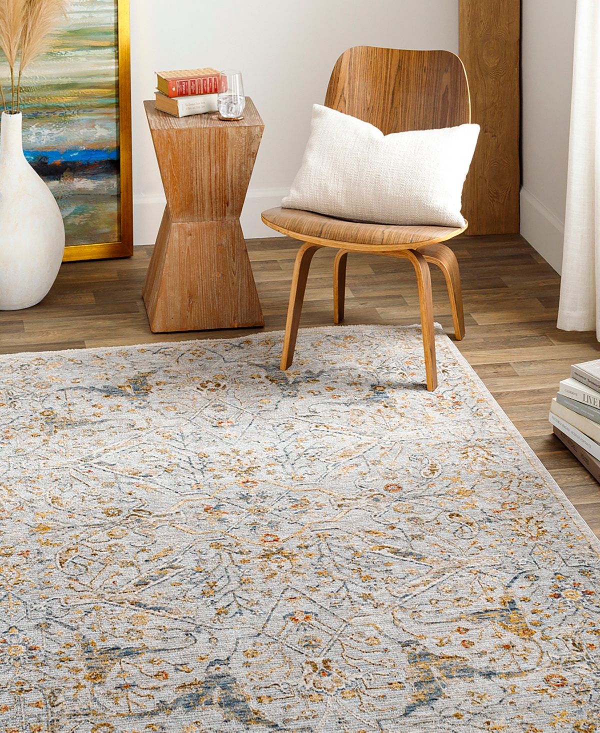Shop Livabliss Reina Ren-2300 2'7x4' Area Rug In Denim