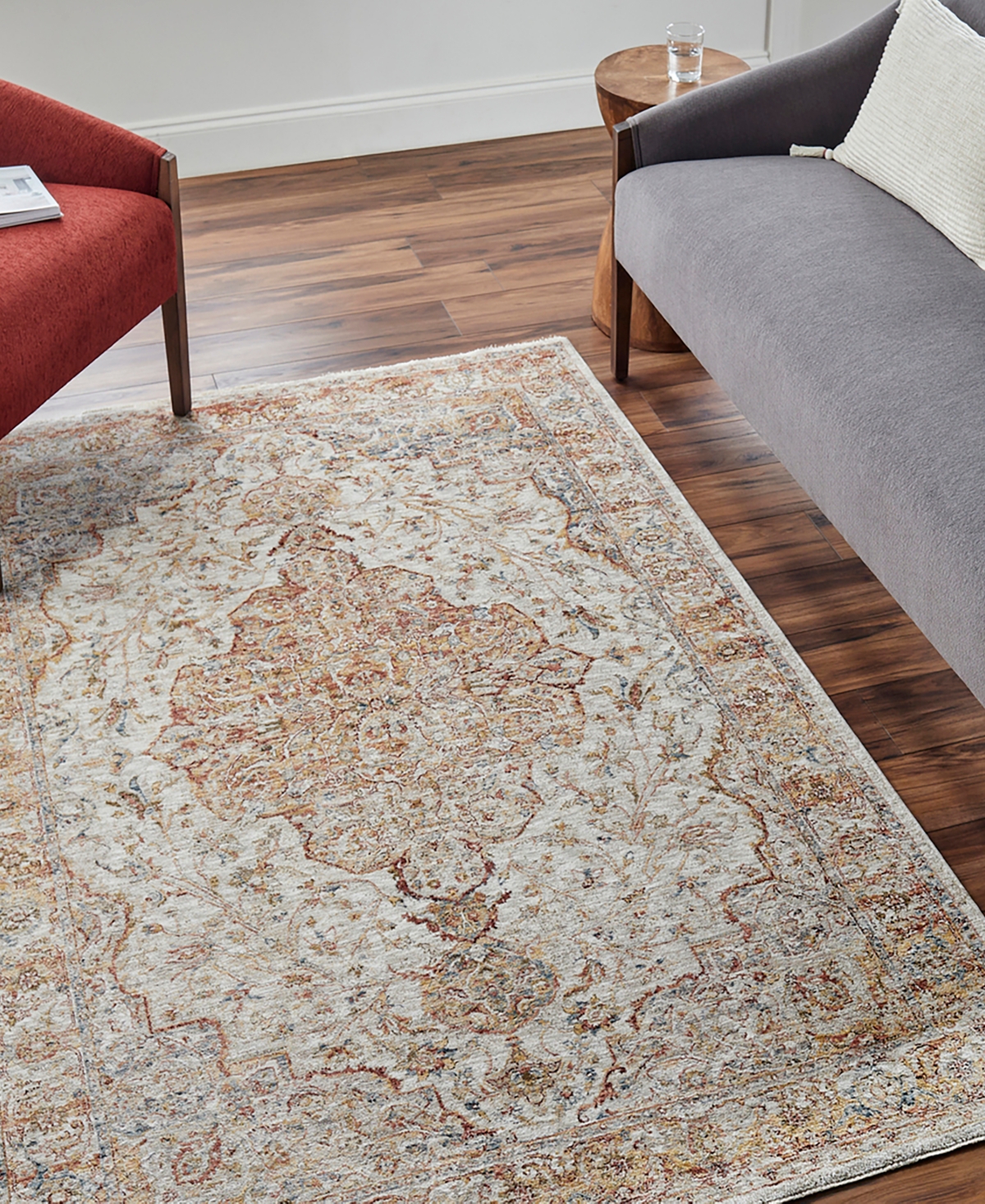 Surya Mona Lisa Mni-2308 6'7x9'6 Area Rug In Rust-cream