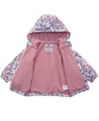 Toddler Girls Fleece Lined Windbreaker Rain Jacket