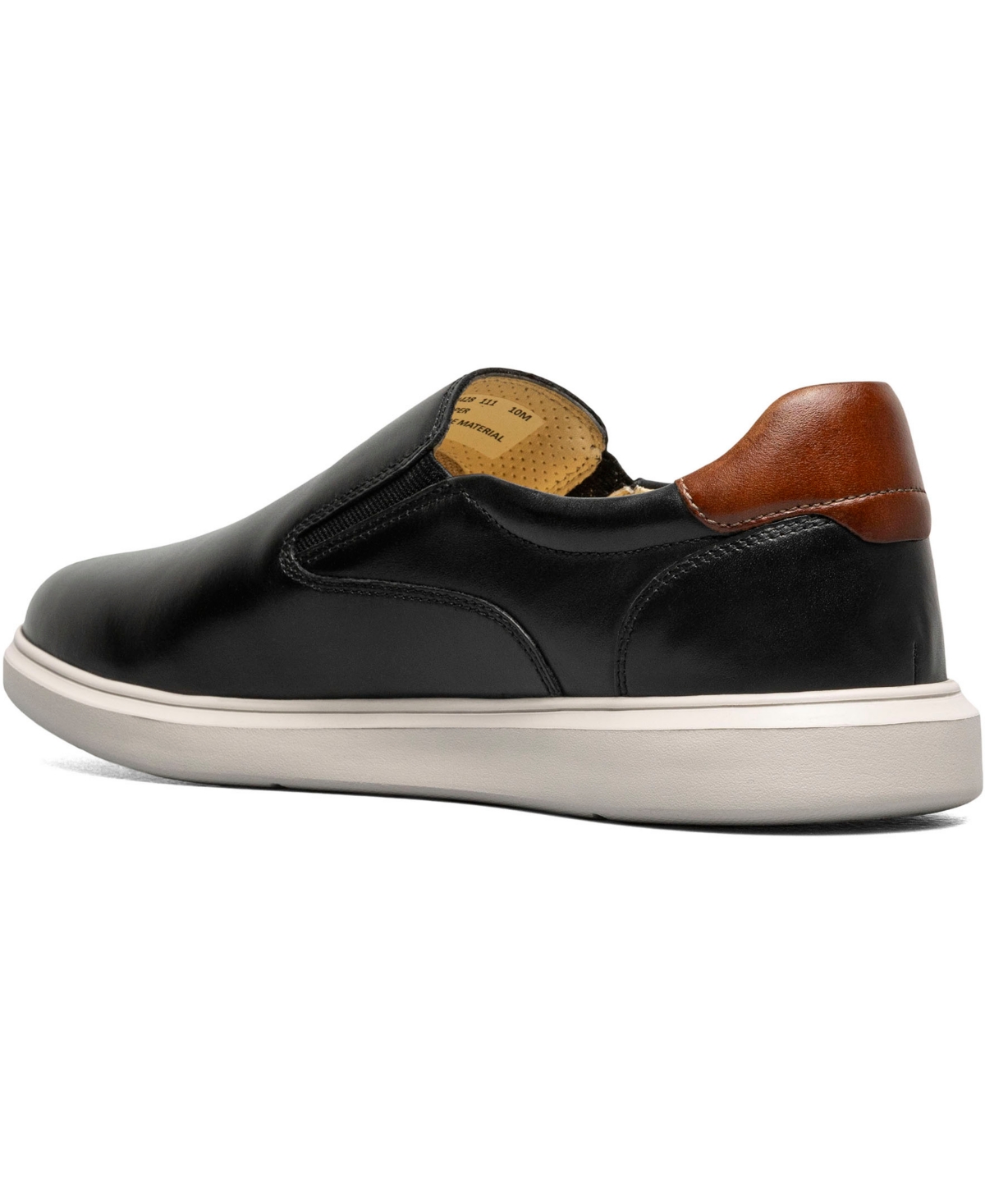 Shop Florsheim Men's Social Plain Toe Slip On Sneaker In Blackwhite