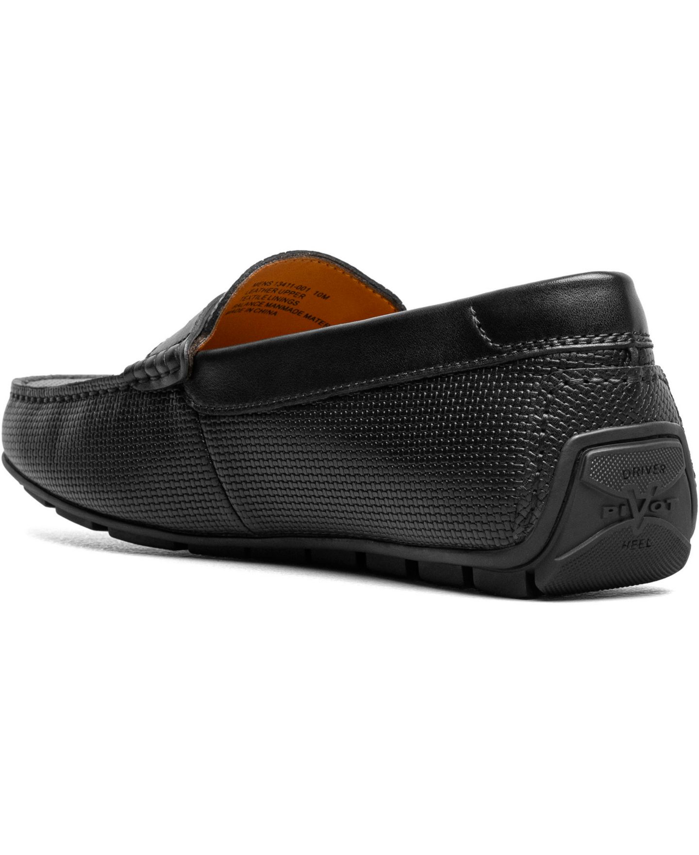 Мужские туфли Florsheim Motor Moc Toe Penny Driving Loafer, цвет: Чёрный — фото 8