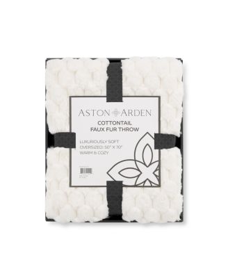 Cottontail Faux Rabbit Fur Throw, 50" x 70"