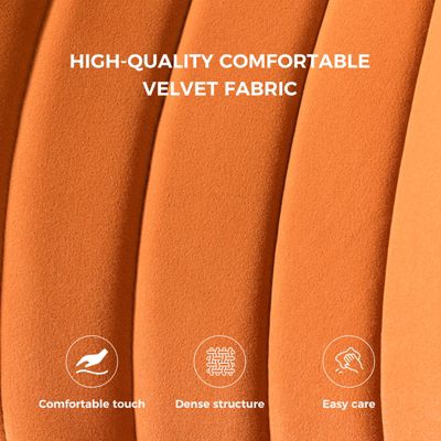 Aruna Velvet Side Chair with Metal Legs