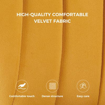 Aruna Velvet Side Chair with Metal Legs