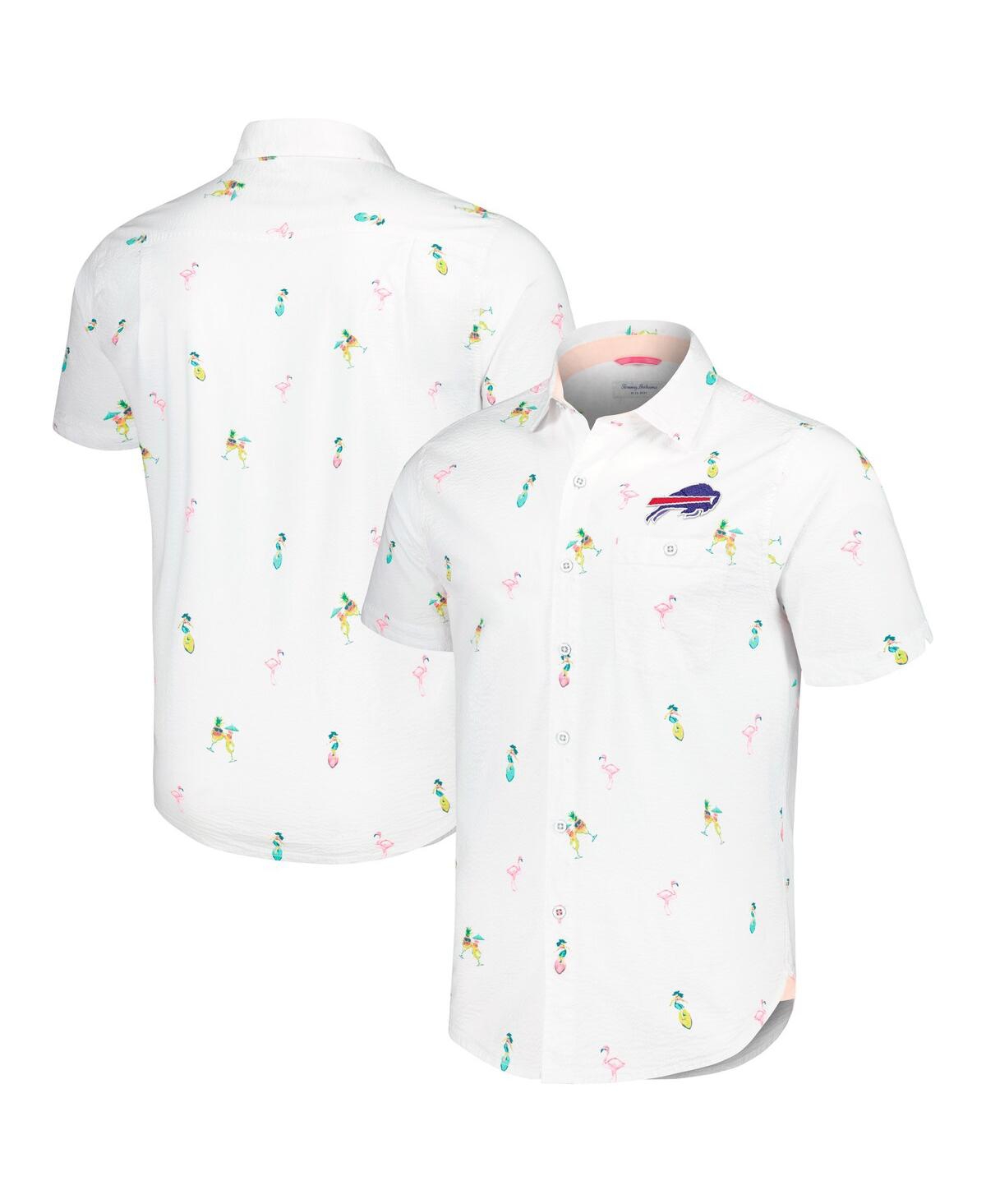 Shop Tommy Bahama Men's White Buffalo Bills Nova Wave Flocktail Button-up Shirt