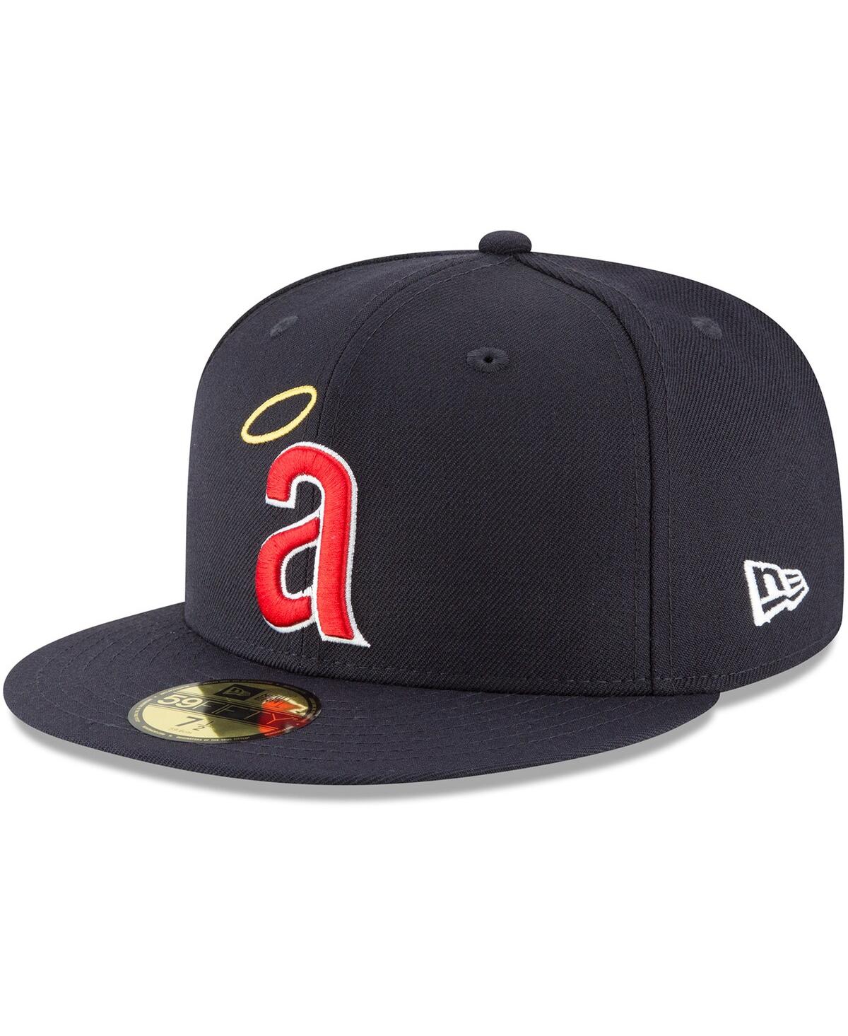 Men's New Era Navy California Angels Cooperstown Collection Wool 59FIFTY Fitted Hat - Navy
