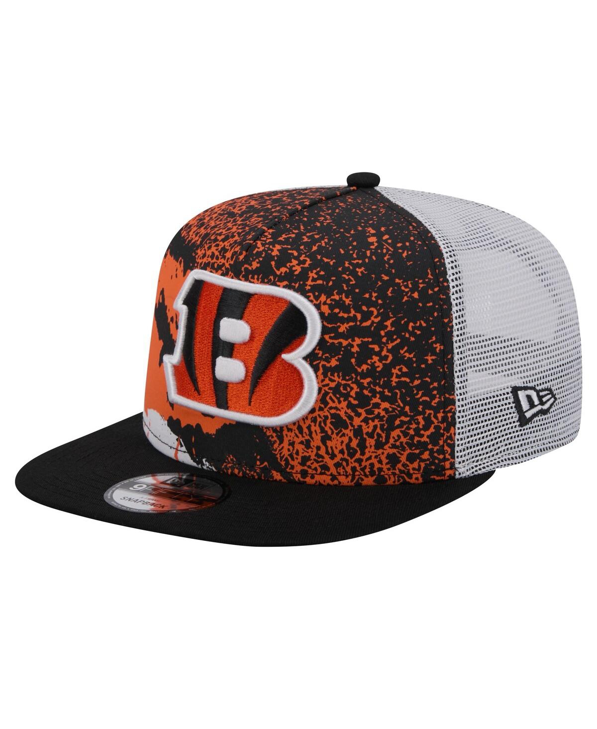 Shop New Era Men's Black Cincinnati Bengals Court Sport 9fifty Snapback Hat In Black Oran