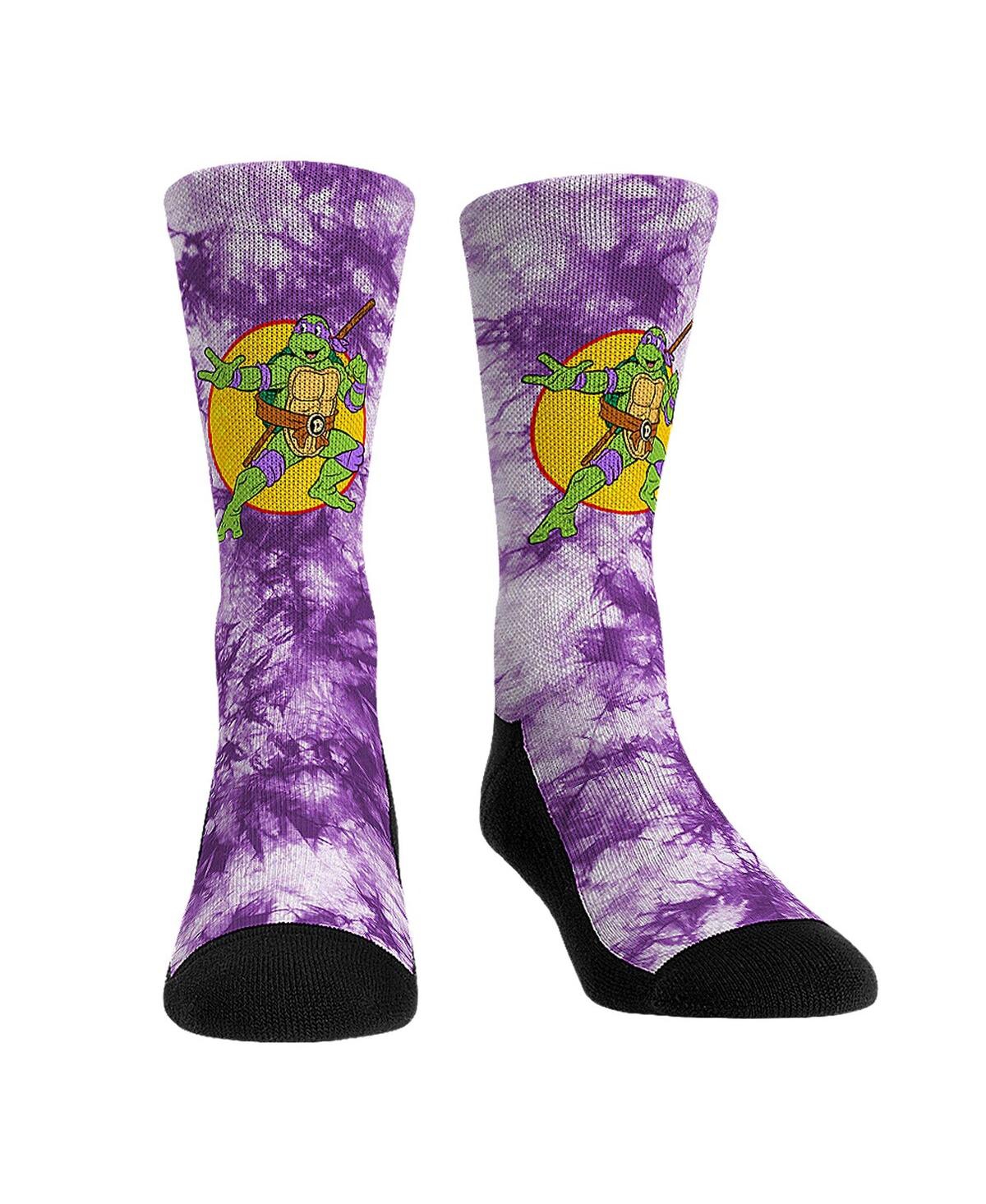 Rock Em Socks Unisex Teenage Mutant Ninja Turtles Donatello Tie-Dye Crew Socks
