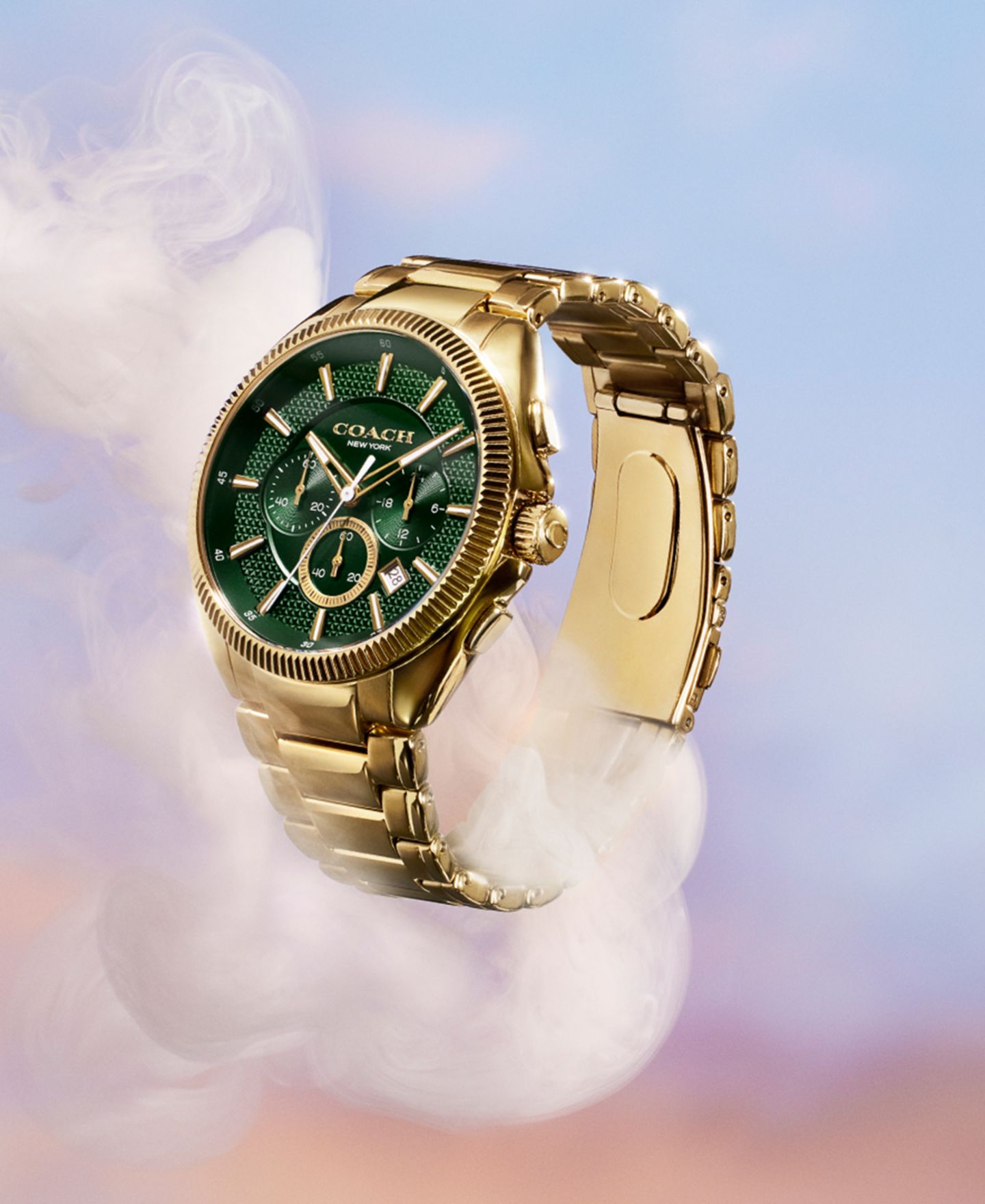 Мужские часы COACH Jackson Gold-Tone Stainless Steel Bracelet Watch 45mm — фото 5