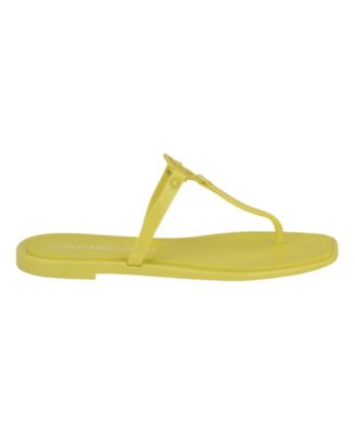 Women's Edhen Logo T-Strap Flat Jelly Sandals