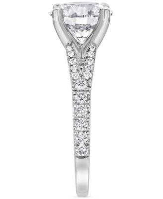 Certified Lab Grown Diamond Split Shank Engagement Ring (3-3/8 ct. t.w.) in 14k Gold