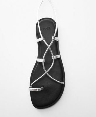 Women's Metallic Snake Sandals