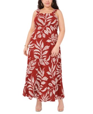 Vince Camuto - Plus Size Printed Square-Neck Maxi Dress
