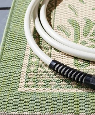 Courtyard CY0901 Natural and Olive 5'3" x 7'7" Outdoor Area Rug