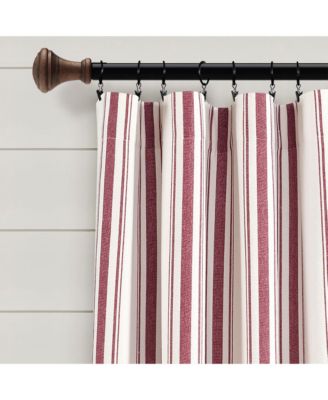 Farmhouse Stripe Yarn Dyed Eco-Friendly Recycled Cotton Window Curtain Panels