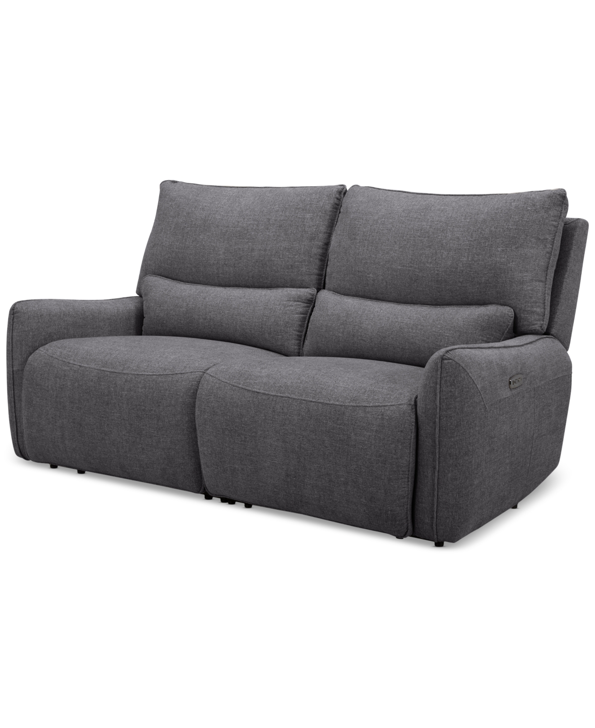 Shop Macy's Olper 2-pc. Fabric Zero Wall Sectional Power Motion Sofa, Created For  In Slate