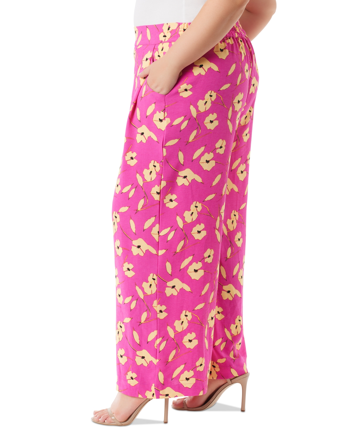 Shop Jessica Simpson Trendy Plus Size Winnie Wide-leg Pants In Rose Viole