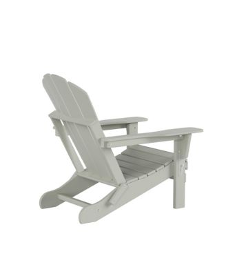 All-Weather Contoured Outdoor Poly Folding Adirondack Chair (Set of 2)