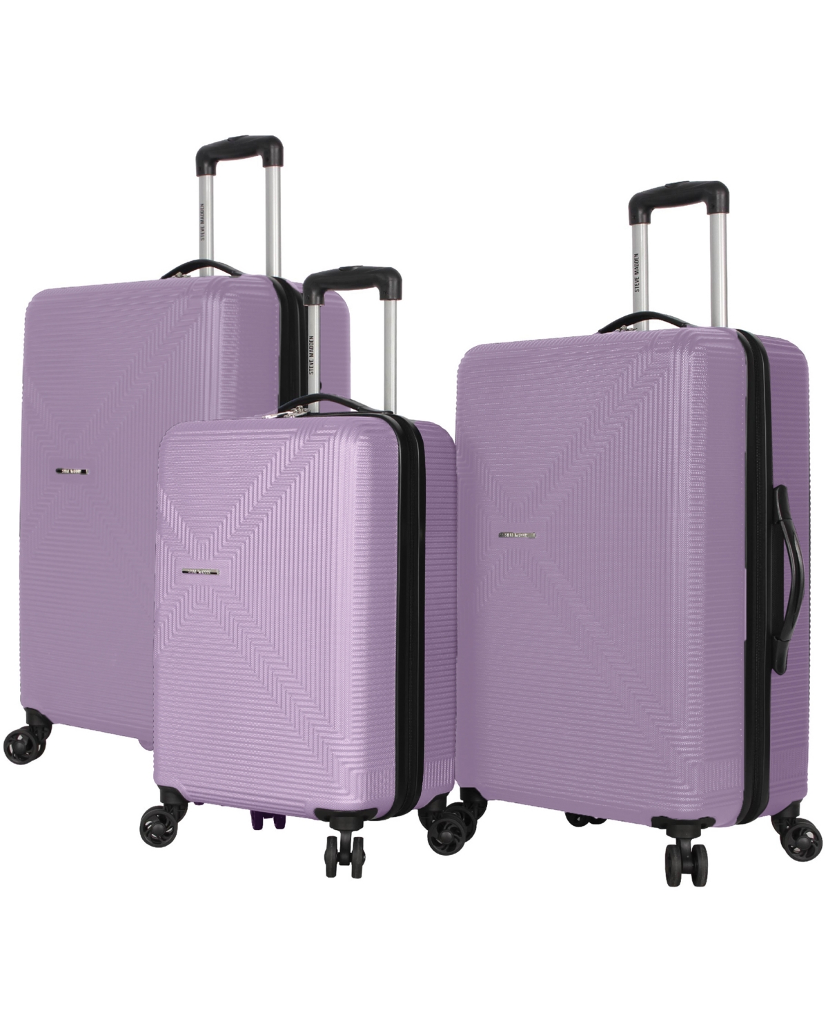 Steve Madden Vixen 3 Piece Luggage In Charcoal