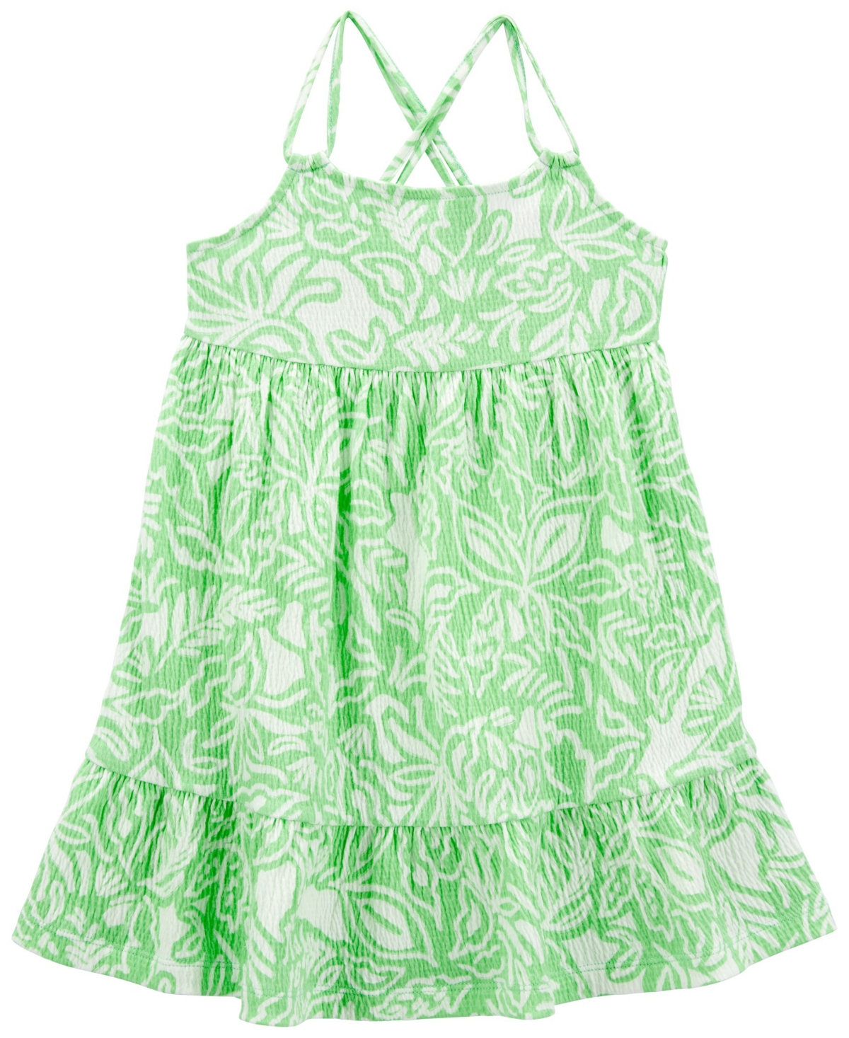 Carter's Babies' Toddler Girls Floral Gauze Dress In Green