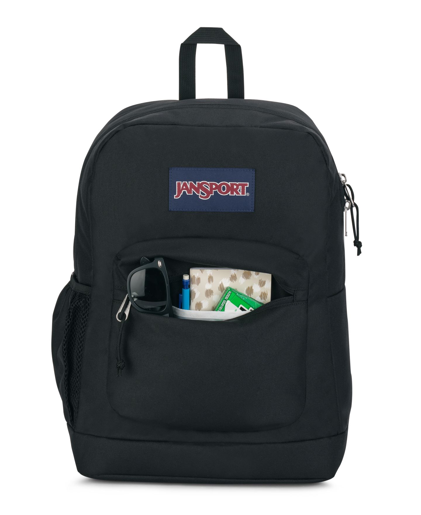 Рюкзак JanSport Cross Town Plus Medium, цвет: Чёрный — фото 4