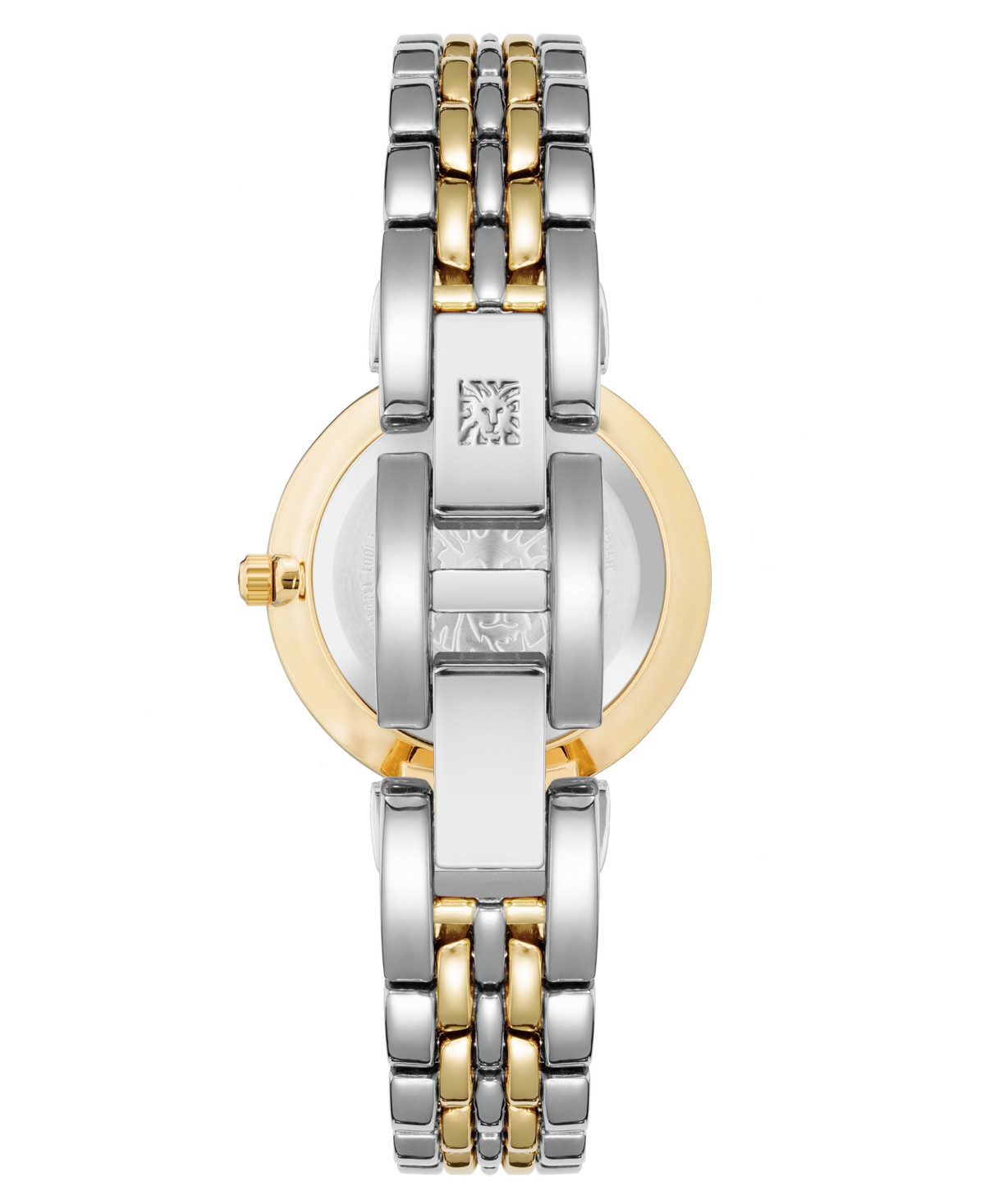 Shop Anne Klein Women's Quartz Two-tone Alloy Link Bracelet Watch, 30mm
