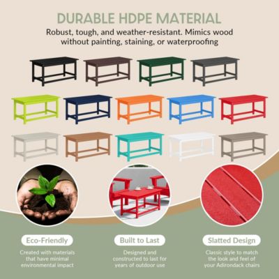 Outdoor Patio Classic Adirondack Coffee Table