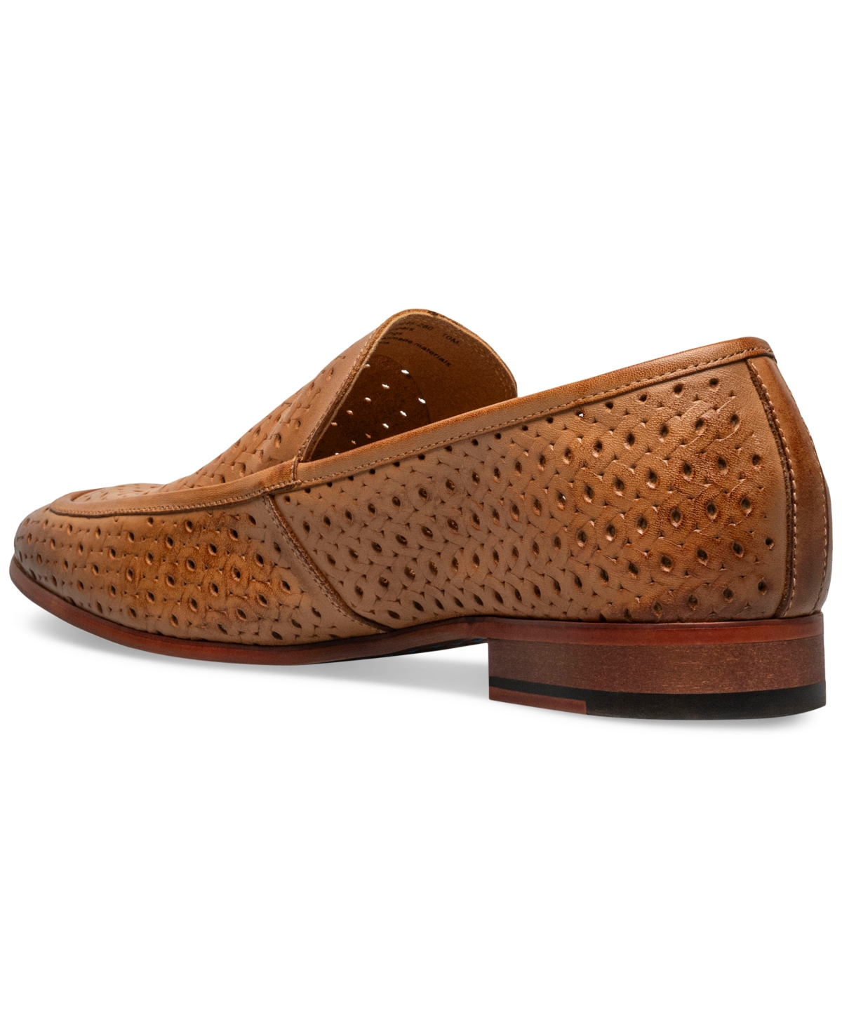 Shop Stacy Adams Men's Winden Perforated Slip-on Loafers In Natural