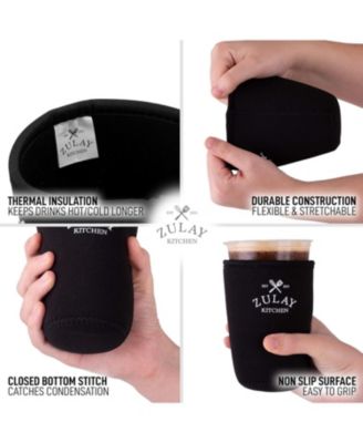 Reusable Neoprene Medium Coffee Sleeve – Fits 22oz to 24oz Iced Cups