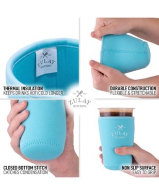 Reusable Neoprene Medium Coffee Sleeve – Fits 22oz to 24oz Iced Cups