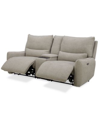 Olper 3-Pc. Fabric Zero Wall Sofa with 2 Power Recliners and 1 Console, Created for Macy's
