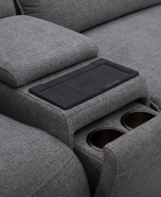 Olper 3-Pc. Fabric Zero Wall Sofa with 2 Power Recliners and 1 Console