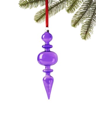 Holiday Lane - Holiday Plum Clear Lilac Icicle Ornament