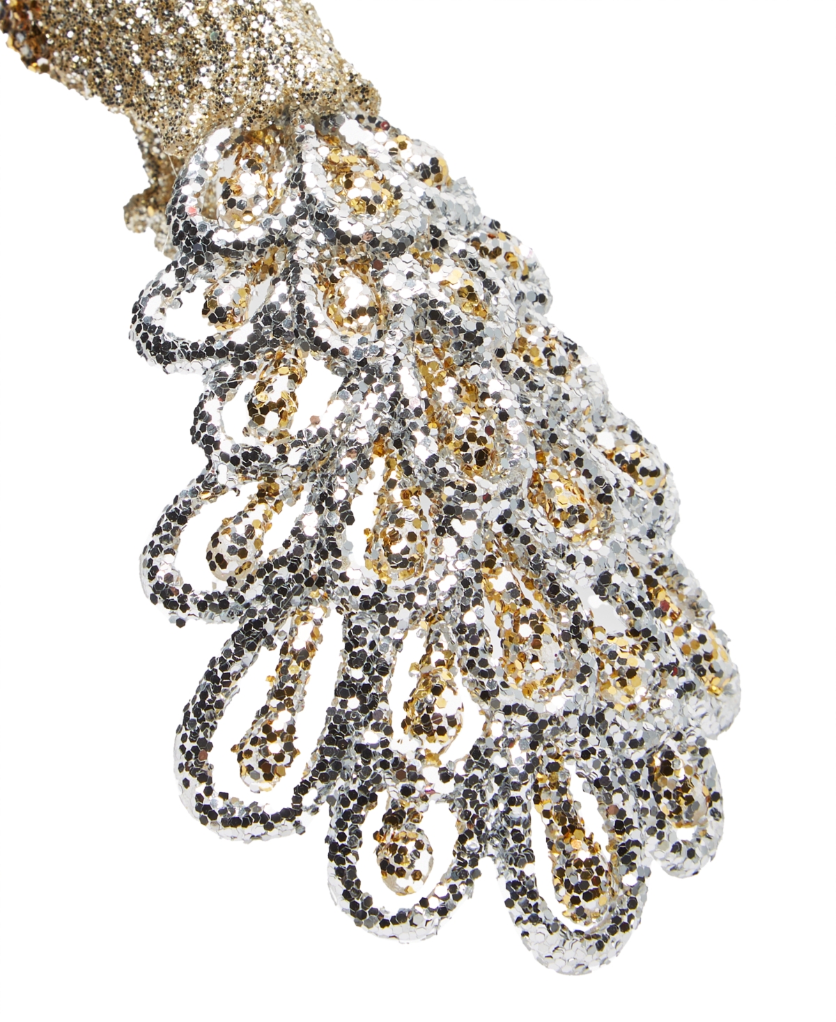 Holiday Lane Jeweled Elegance Glittered Peacock Ornament, Exclusively at Macy's