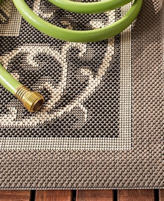 Courtyard CY7427 Beige and Dark Beige 8' x 11' Sisal Weave Outdoor Area Rug