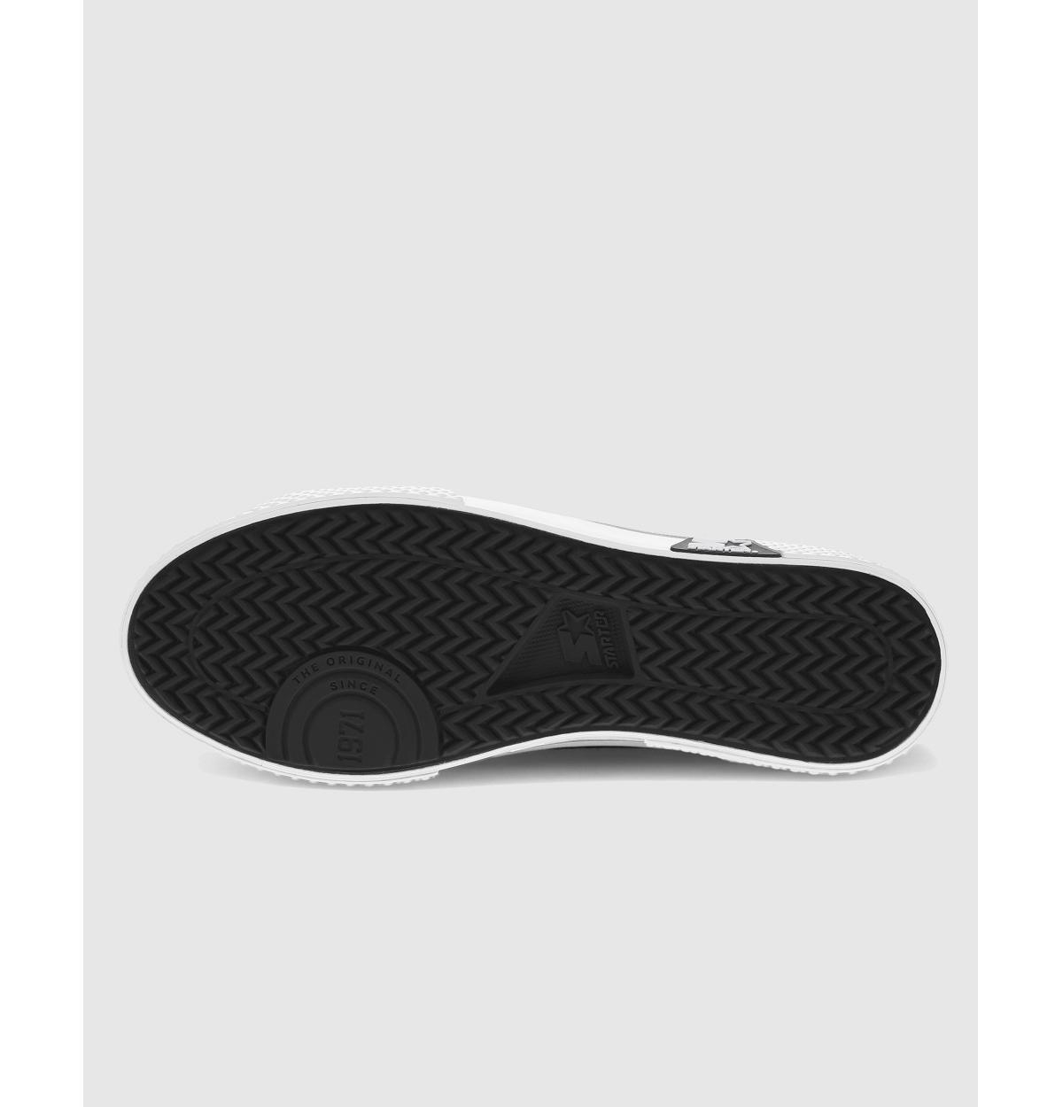 Shop Starter Men's Tradition Low Sneaker In Black,white