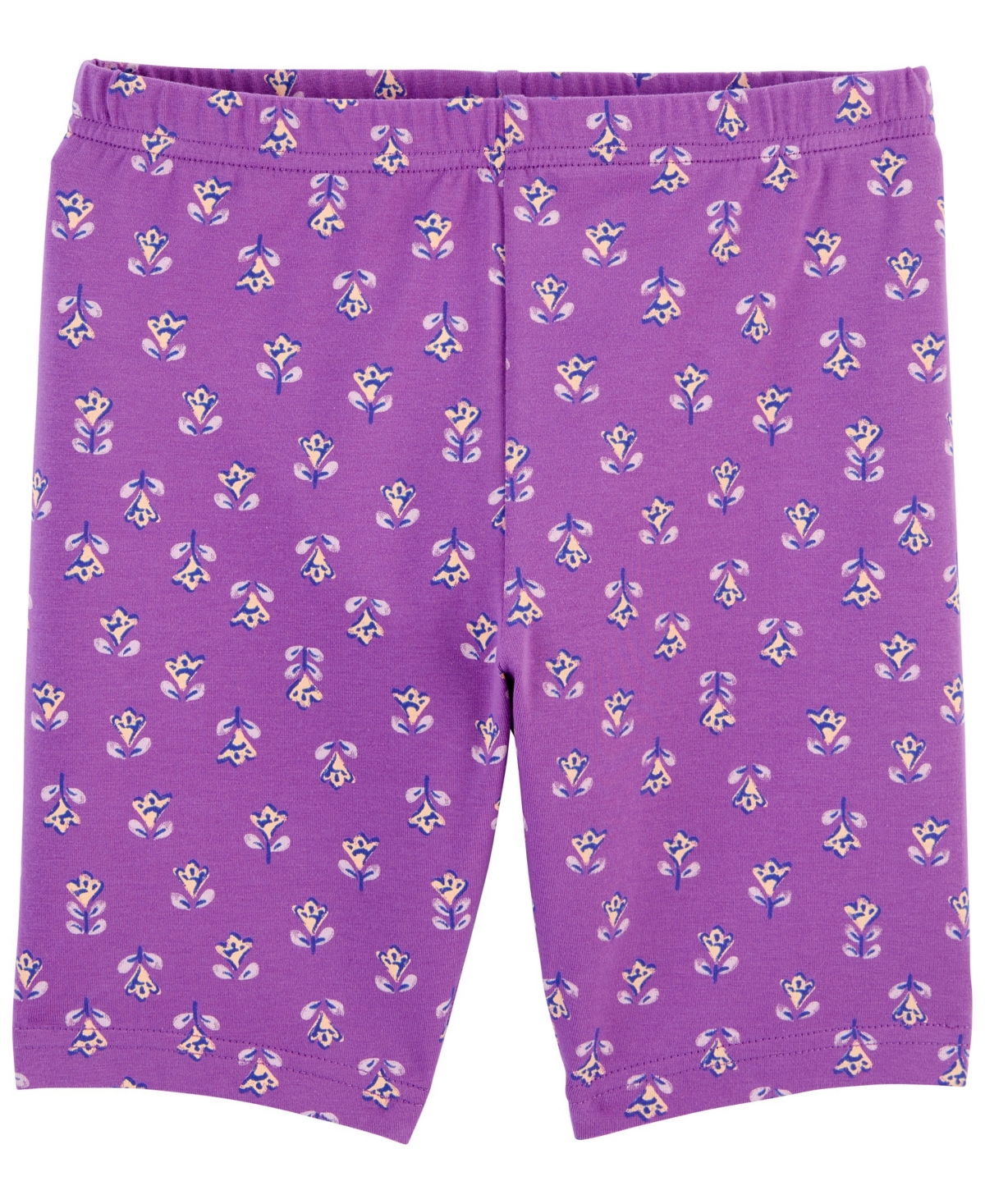 Shop Carter's Big Girls Floral Bike Shorts In Purple