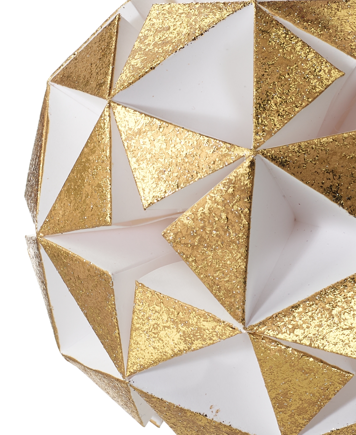 Holiday Lane Woodland White & Gold Star Paper Pattern Ornament, Exclusively at Macy's