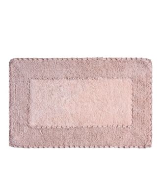 Ruffled Cotton Bath Rug, 20" x 34"