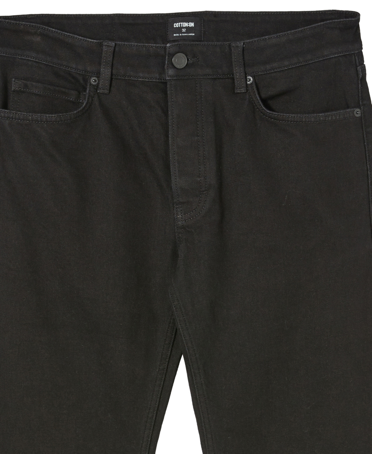 Shop Cotton On Men's Regular Straight Jean In Black