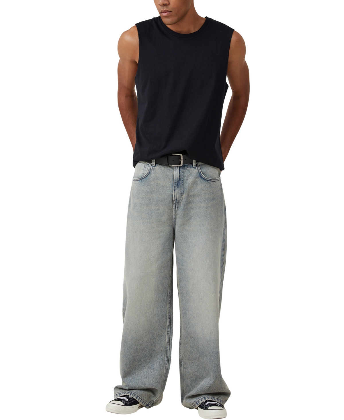 Shop Cotton On Men's Super Baggy Jean In Blue