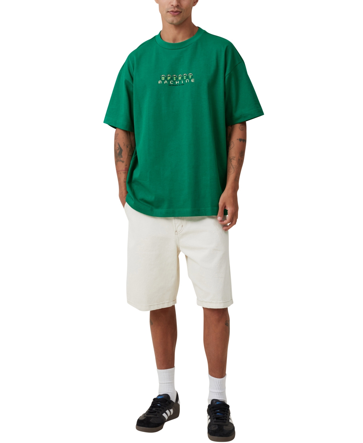 Shop Cotton On Men's Box Fit Graphic T-shirt In Green