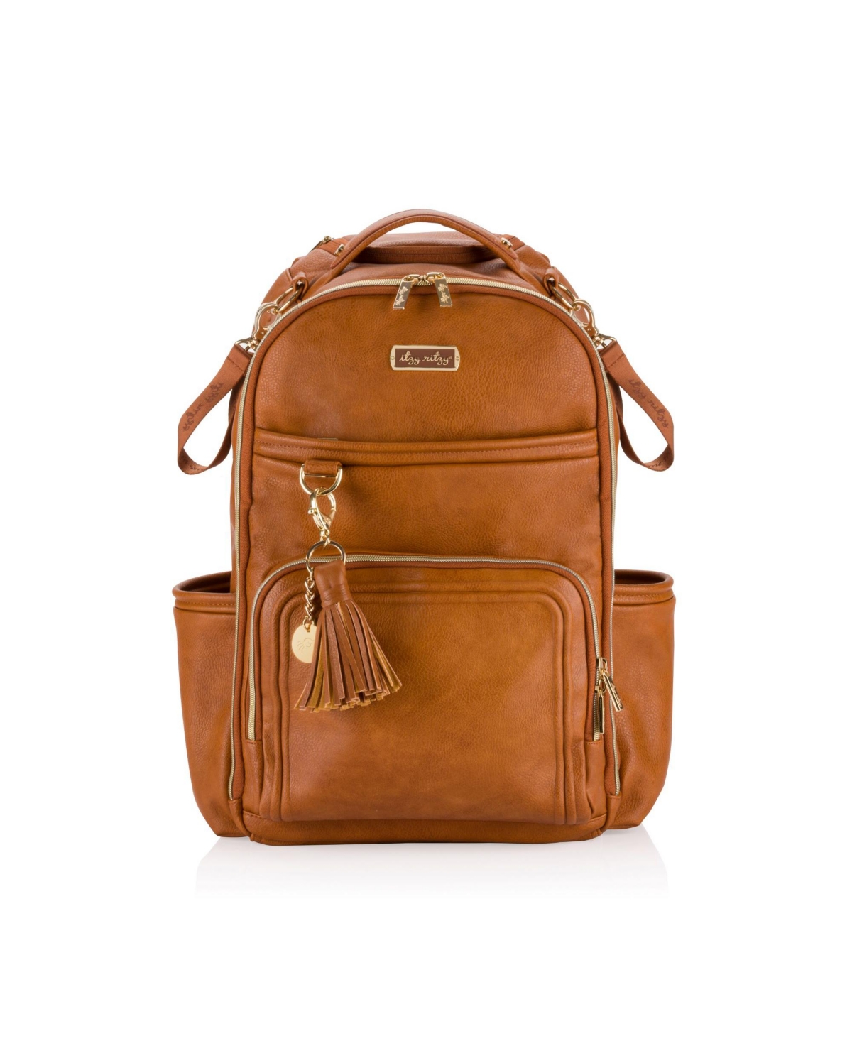 Shop Itzy Ritzy Boss Plus Backpack Diaper Bag Cognac In Brown