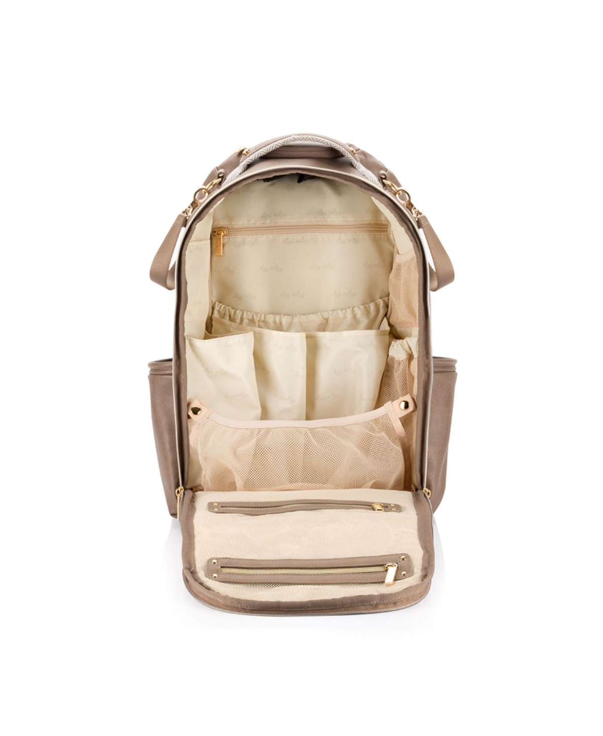 Shop Itzy Ritzy Boss Plus Backpack Diaper Bag Vanilla Latte In Beige