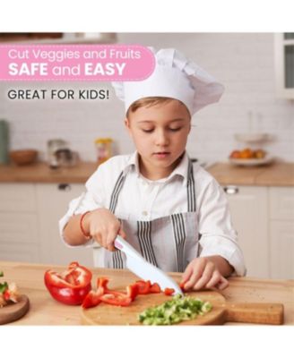 3-Piece Kids Knife Set for Real Cooking & Baking with Serrated Edges